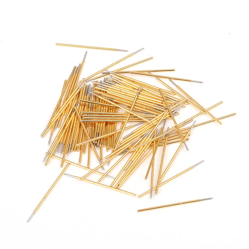 Spring Test Probe Phosphorus Copper Tube Gold Plated Electrical Instrument Tool for Testing Circuit Board Durable P038-B