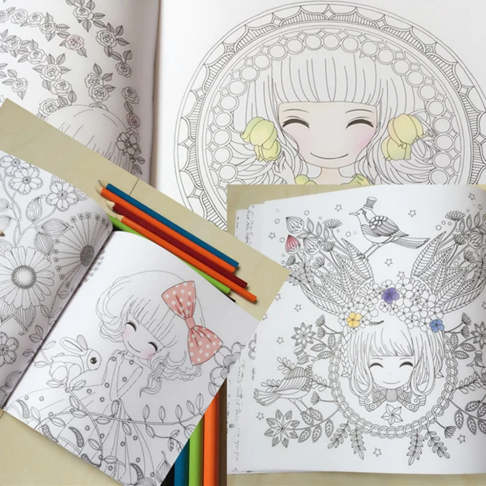 Secret Garden Children Kids Coloring Book Girls Ancient Style Drawing Books Graffiti Painting Secret Garden Children Kids Coloring Book Girls Ancient Style Drawing Books Graffiti Painting
