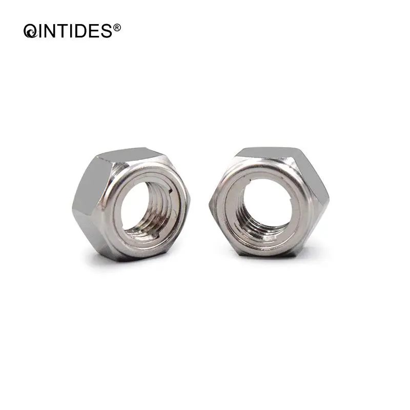 

QINTIDES M10 M12 M14 M16 M18 M20 Prevailing torque type all-metal hexagon nuts 304 stainless steel All metal lock nuts