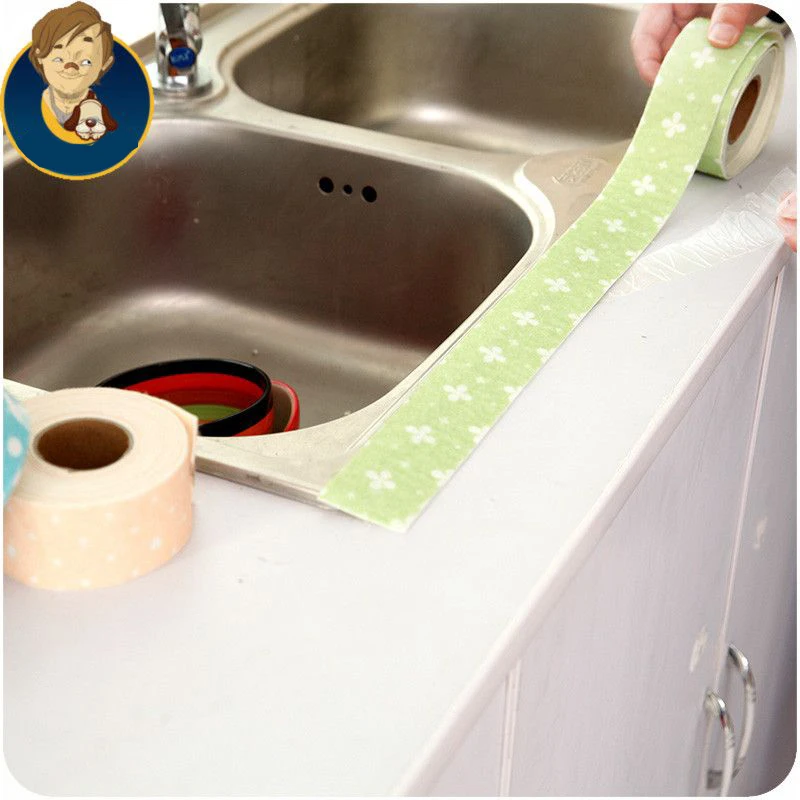 hot sell cute cartoon self sticky can be cut kitchen sink basins toilet