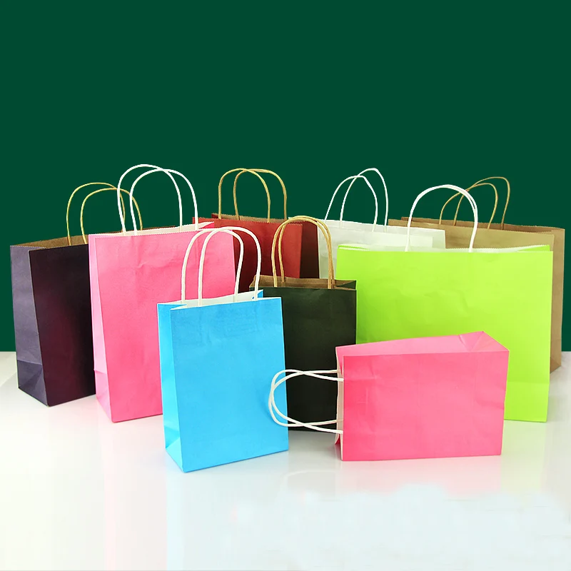 40pcs/lot 32cm*25cm*11cm kraft paper gift bag, , Festival gift bags