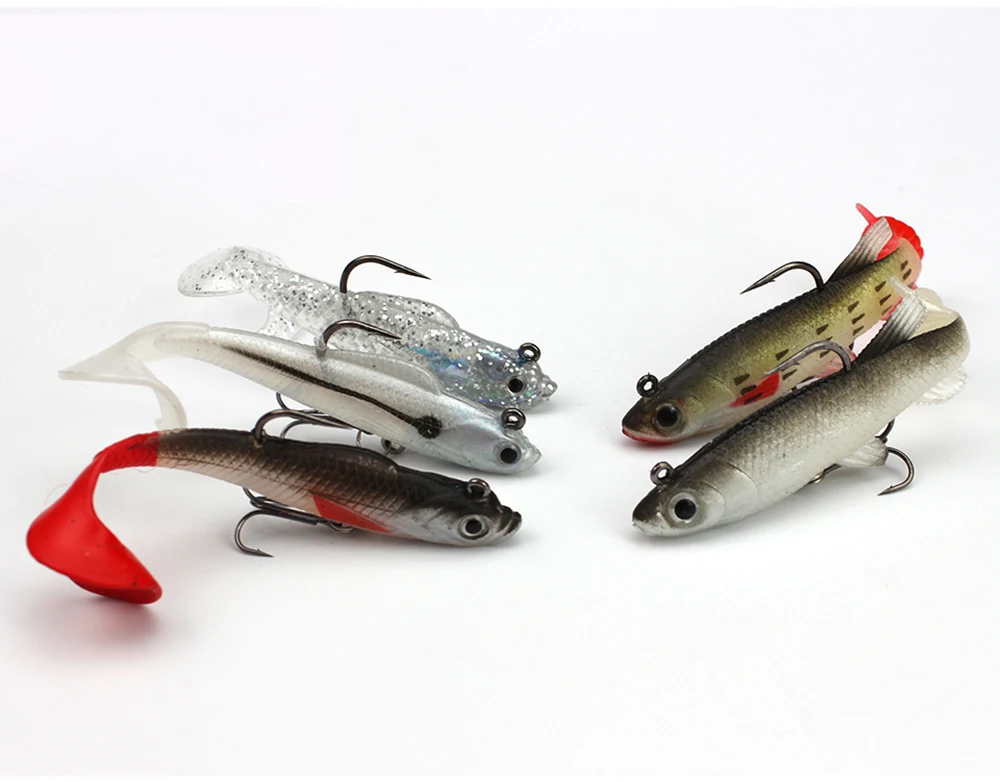 5 шт./кор. 3D Lead Jig Head Fly приманки для рыбалки, мягкие, набор наживок воблеры с крючками Wobbers пресной воды рыболовные снасти для ловли щуки инструменты