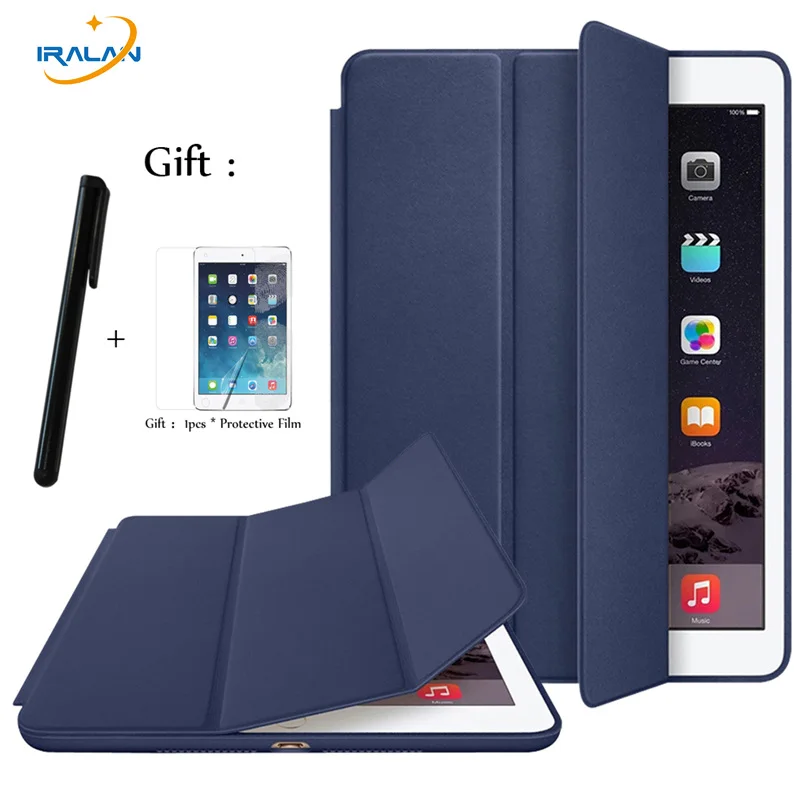 Case for iPad 2 3 4 9.7 inch PU Leather official Original 1:1 PC Back Ultra Slim Tri-fold Smart Cover for ipad 234+stylus+film Case for iPad 2 3 4 9.7 inch PU Leather official Original 1:1 PC Back Ultra Slim Tri-fold Smart Cover for ipad 234+stylus+film