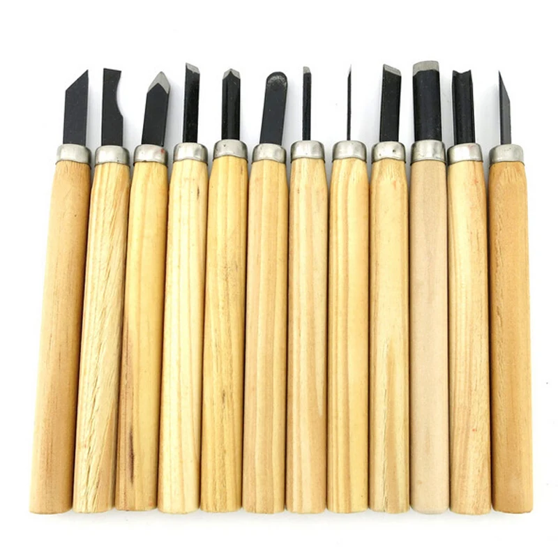 

1Set New Technology Manual Sculpture Carpentry Carving Tool Wooden Handle High Quality Carving Knife Useful