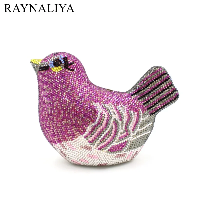 

Fashion Bird Evening Bags Clutches Design Rhinestone Diamond Box Clutch Animal Prints Diamonds Bag Women Handbags Smyzh-e0213
