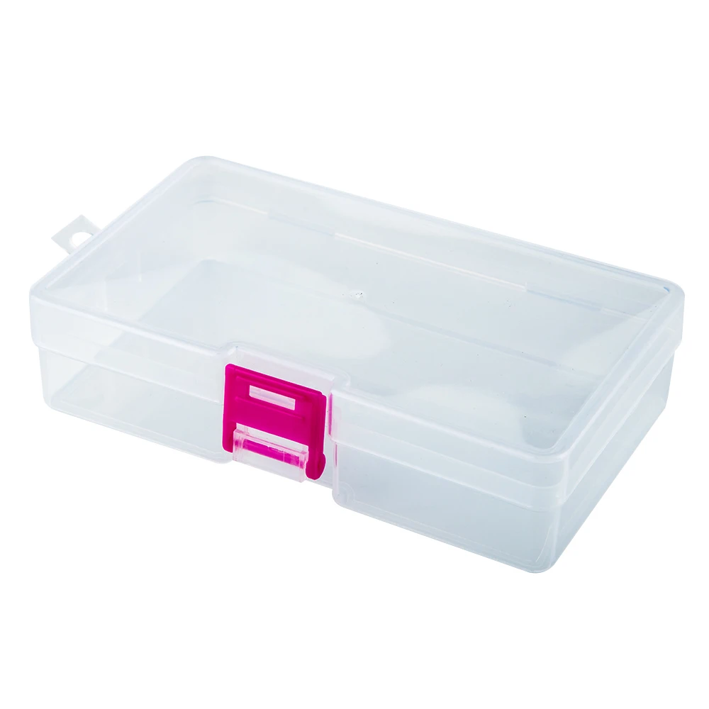 1 шт. прозрачный пластиковый ящик для хранения ресниц Аппликатор Прозрачный квадратный многоцелевой Чехол для дисплея PP прямоугольные инструменты для макияжа - Цвет: Red Buckle