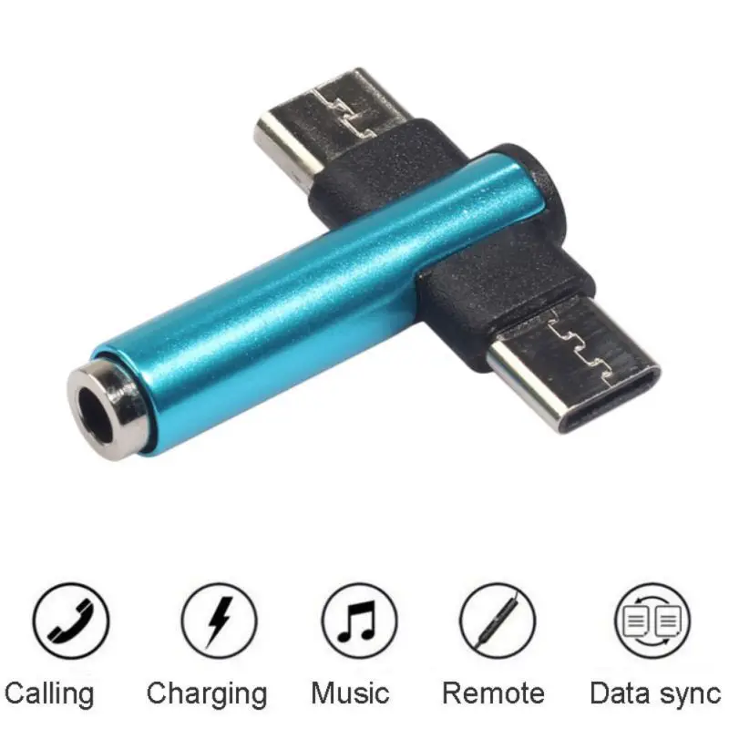 

High-quality Type-C to Type C 3.5mm Aux Jack Charging Audio Adapter 2 In 1 Splitter Adapter for Huawei Xiaomi Samsung