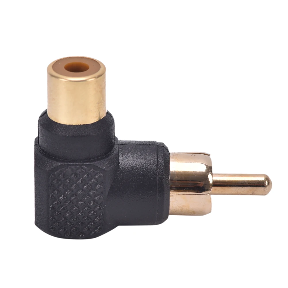 

1pcs 90 Degree RCA AV AUDIO ADAPTERS Right Angle Connector Plug Adapters Male To Female M/F 90 Degree Elbow Audio Adapter