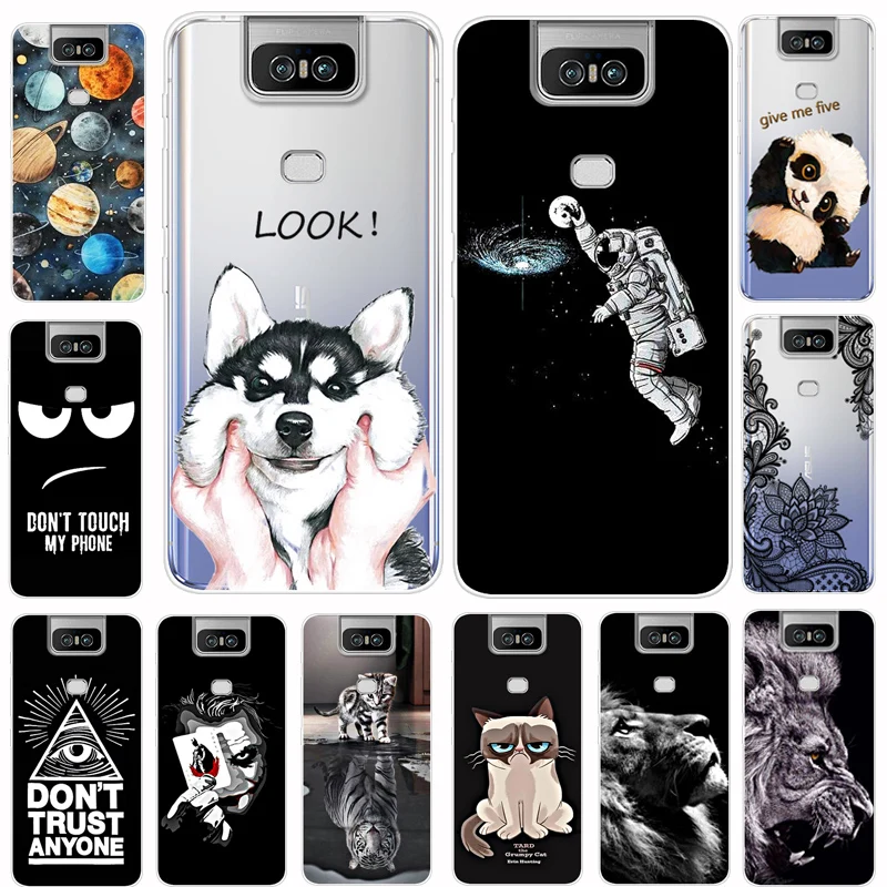 

For Asus ZenFone 6 ZS630KL Case Soft TPU Silicone Cover Cool Cartoon Phone Case For Asus Zenfone 6z 6 Z 2019 ZS630KL Back Cover