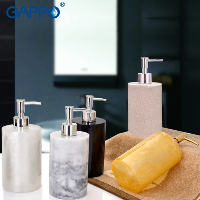 

GAPPO liquid soap dispensers Bathroom Resin Hand Pump imported resin Bottle Bath resin accessories liquid soap pumps