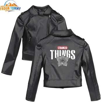 

Stranger Things Fashion Printed Jackets Women Long Sleeve Zipper Wear New Arrival Hot Sale cool Casual Streetwear Leather Jacket