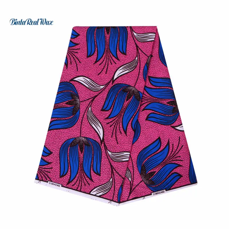 

100% Polyester Wax Prints Fabric New Hollandais Wax Ankara African Fabric for Party Dress High Quality 6 yards FP6081