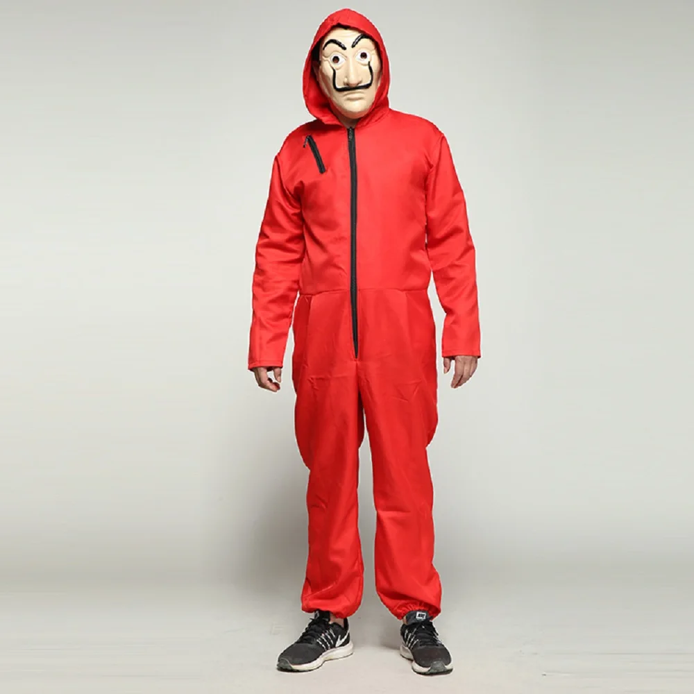 Salvador Dali Movie Costume Money Heist The House of Paper La Casa De Papel Cosplay Halloween Party Costumes with Face Mask (1)
