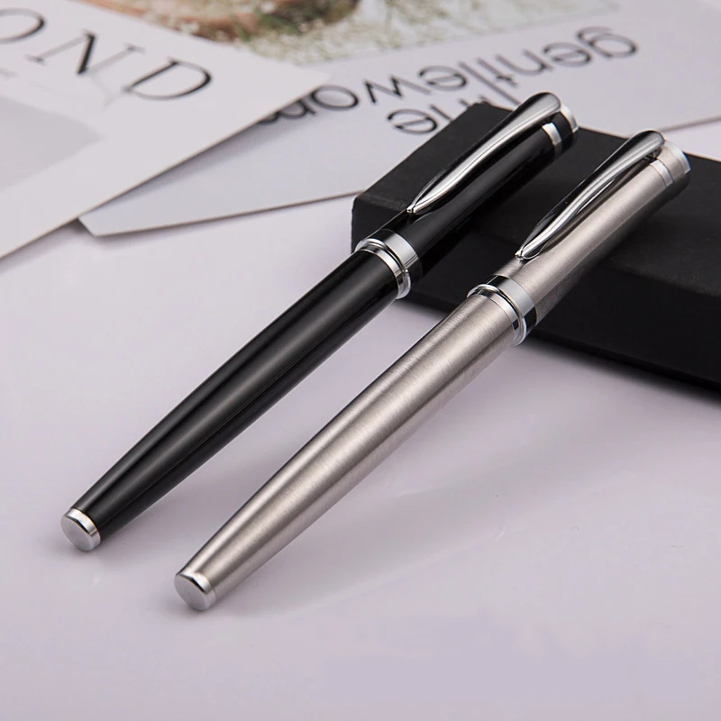 

Metal Ballpoint Pen 0.5mm Black Luxury Custom Advertising Ball Pens for School Gift Set Student Stationery Office Supplies