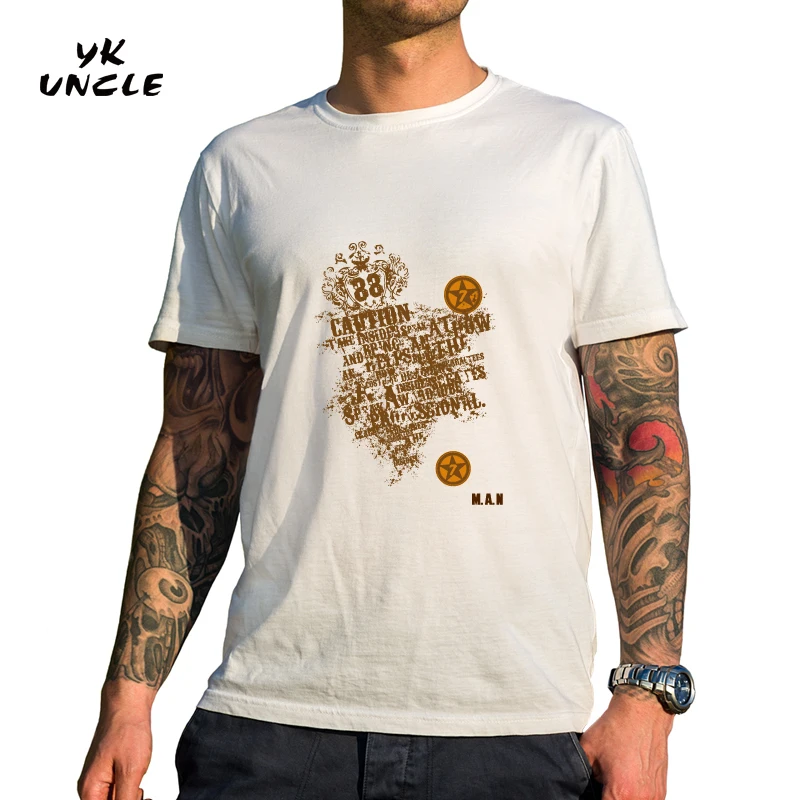 

YK UNCLE Brand TOP Quality Summer Men T-shirt 100% Cotton Short Sleeve T Shirt Hollistic Men S-3XL Clothing Tshirt Homme