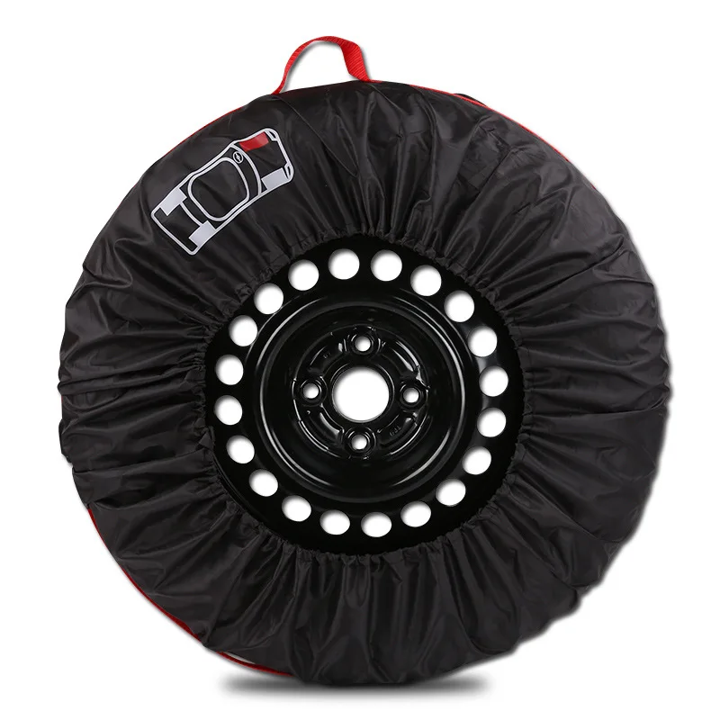 

Spare Tire Cover, Car Polyester Garage Tire Case With Hand Strap, Winter Summer Car Tires Storage Bag Auto Tire Accessories Wh