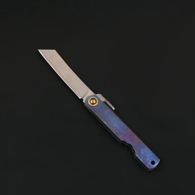 Higonokami предохранитель Япония складной нож Швеция сталь Ручка из титанового сплава - Цвет: as photo