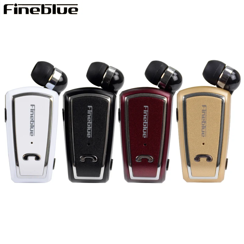 Original Fineblue F-V3 Mini Retractable Stereo Bluetooth Headset Wireless Clip Headphones For IOS Android Bluetooth 4.0