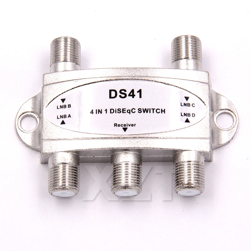 Newest 1pcs Free TV DiSEqC Switch 4x1 DiSEqC Switch satellite antenna flat LNB Switch for TV Receiver