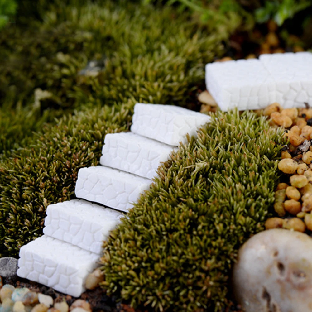 

New 10pcs Curved Path Stair Steps For Miniature Fairy Garden Home Decoration Mini Craft Micro Landscaping Decor DIY Accessories