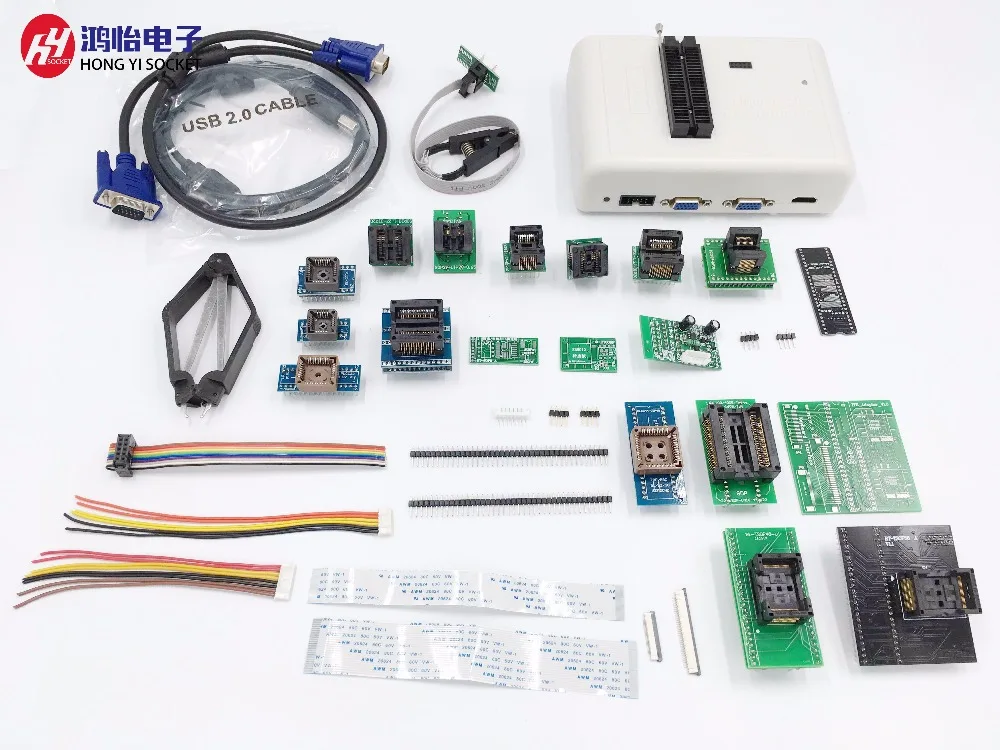 RT809H EMMC-Nand индикатор; Программирование с 24 адаптерами с CABELS EMMC-Nand sop адаптер программирования бесплатно DHL