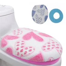 2 шт. Новых Квалифицированных коралловый флис горшок крышку унитаза уплотнительное кольцо туалет коврик пьедестал Пан прокладками Ванная комната продукты