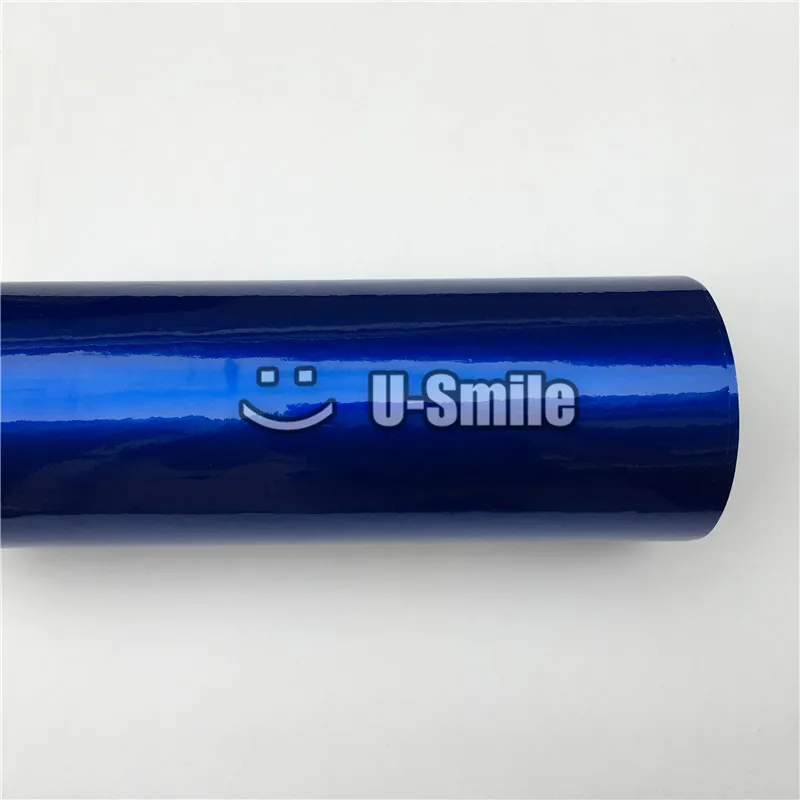  Best Quality Glossy Blue Metallic Car Vinyl Wrap Bubble Free For AUTO Wraps