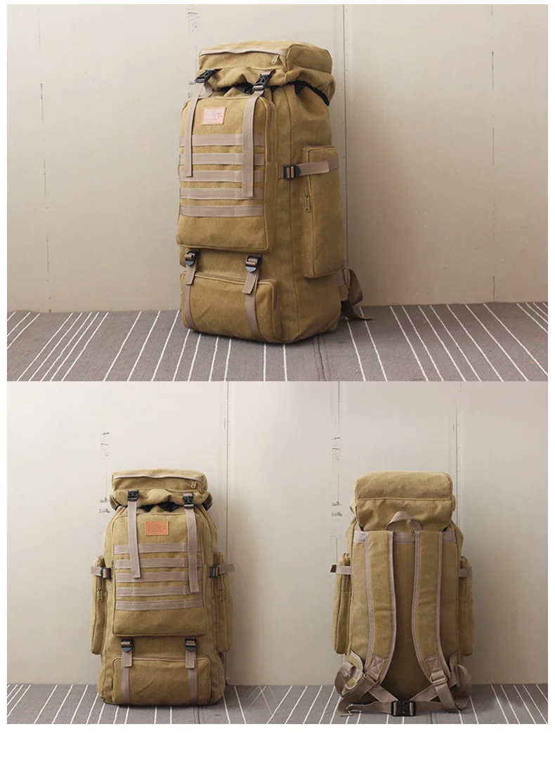 60л большая военная сумка, брезентовый Рюкзак, тактические сумки, походный рюкзак, армейский рюкзак, Mochila Tactica, для путешествий, Molle, мужские уличные сумки