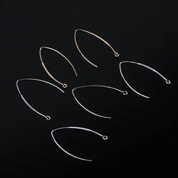 

200 PCS 42mm Metal Copper V Shape Ear Hook KC Gold Rhodium Pins Earrings Accessories For Jewelry Making