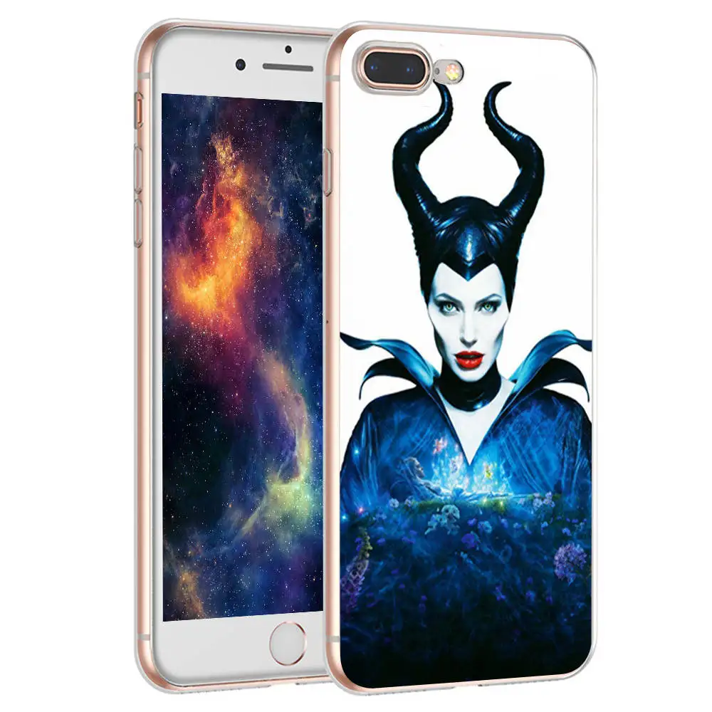 Чехол Minason Angelina Jolie Maleficent Selfie для iPhone X 5 S 5S XR XS Max SE 6 6S 7 8 Plus прозрачный мягкий силиконовый чехол - Цвет: SJK2062019TM