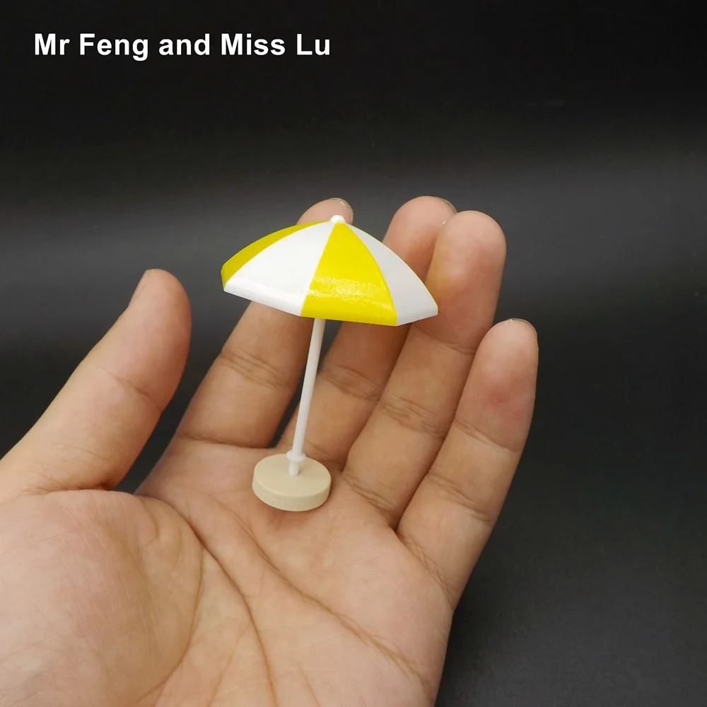 Artificial Beach Umbrella Mini Model Crafts Toyin Action & Toy Figures