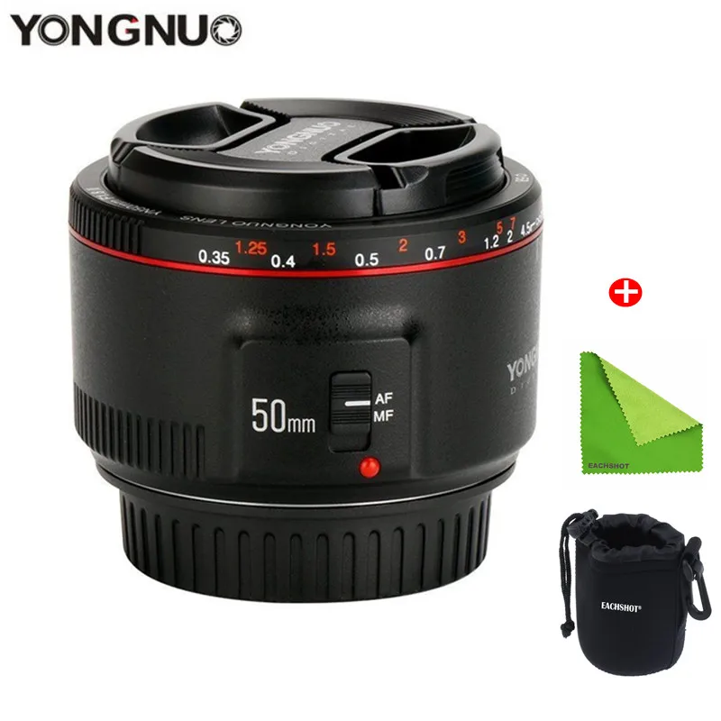 YONGNUO YN50mm F1.8 II объектив с большой апертурой с автофокусом маленький объектив с супер эффектом боке для камеры Canon EOS 70D 5D3 600D DSLR