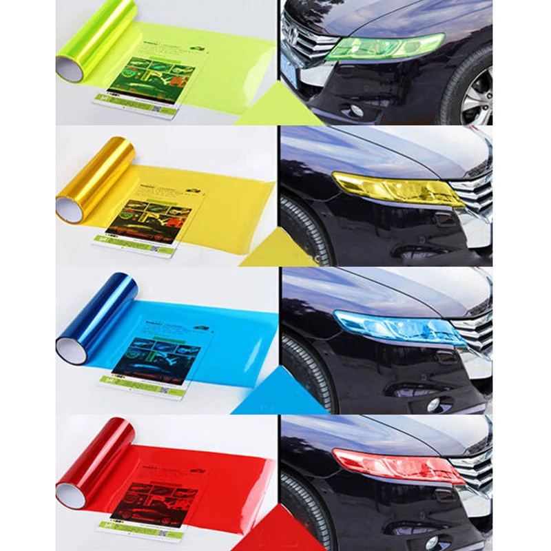 

30*60cm Film Sheet Sticker Auto Car Smoke Fog Light Headlight Taillight Tint autocollant de voiture araba aksesuar pegatinas