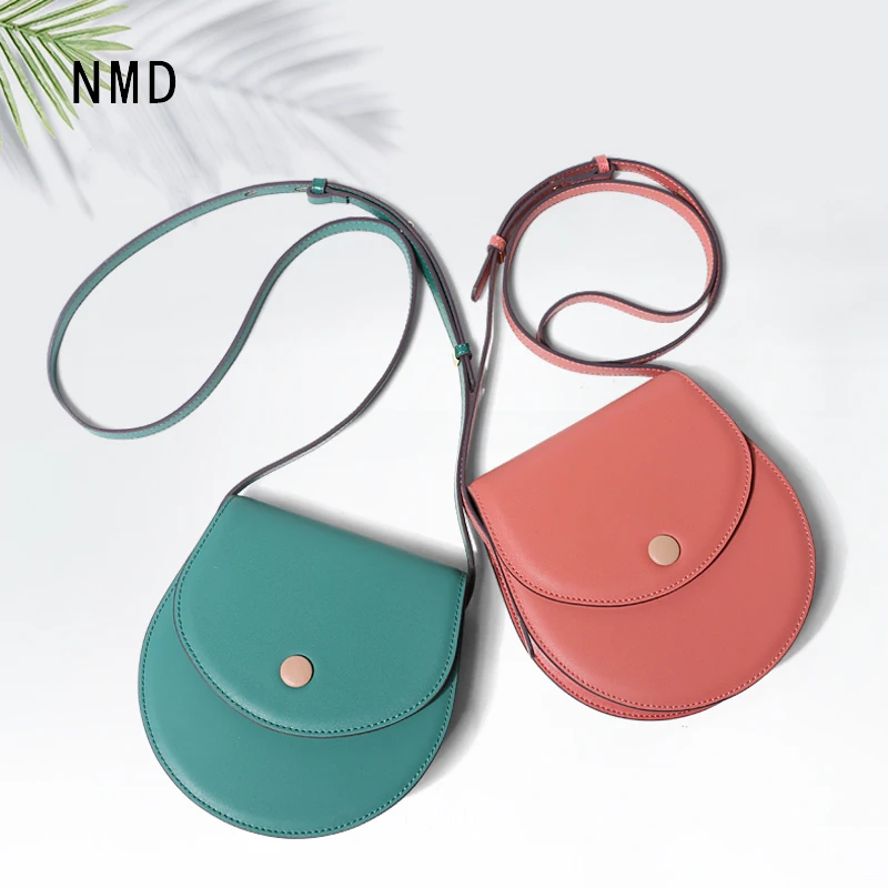 

NMD summer 2019 Mini arc saddle female shoulder bag shoulder single can adjust the matte lining brand leather luxury handbag