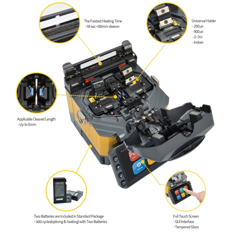 Пожизненная гарантия FiberFox MINI 5C FTTH волоконно-оптическая сварочная машина Сплайсер