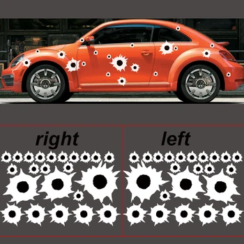 

Fit For VW Beetle Car Decals Customize Protect Scratch Modified Cool Bullet Holes Styling Stripe Graphic Vinyls Car Stickers