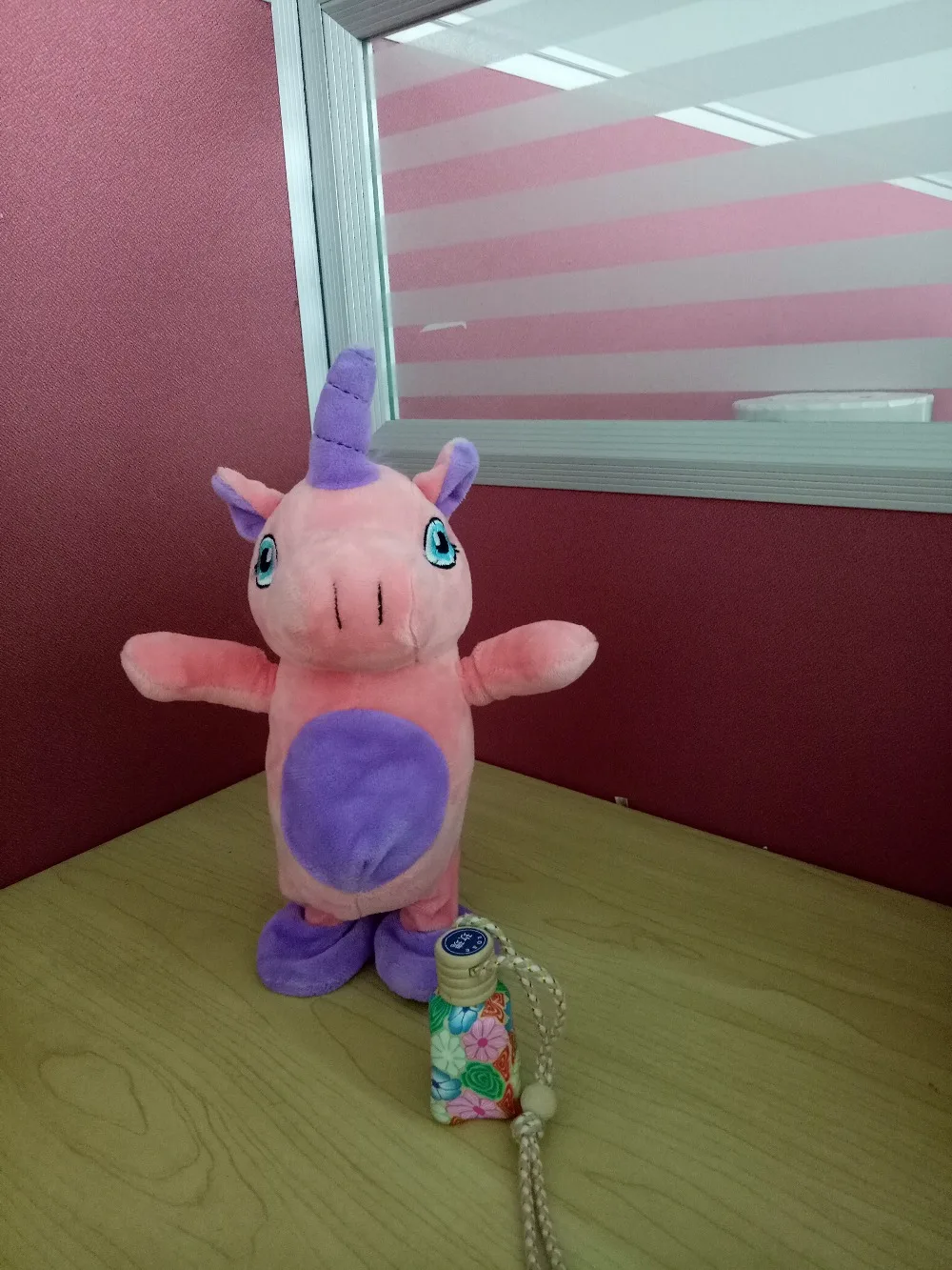 35 см Прекрасный Электрический прогулочный Единорог, плюшевая игрушка, мягкая плюшевая игрушка в виде животного, Электронная кукла в виде единорога, поет песнь для детей, подарки на день рождения - Цвет: pink