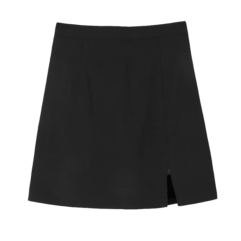 

PERHAPS U spring empire high waist skirt black beige mini skirt pencil S0102