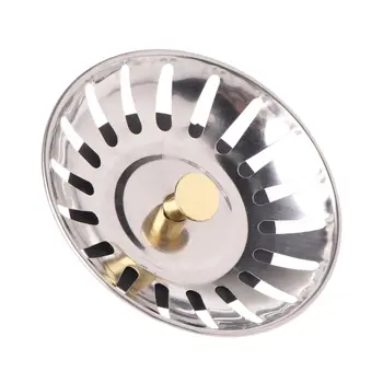 

Kitchen Stainless Steel Basin Drain Sink Strainer Basket Waste Filter