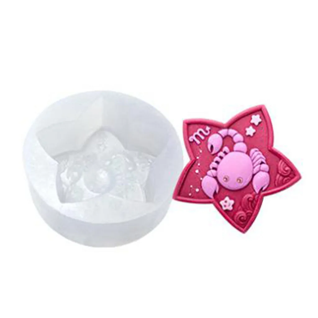 Food Grade Silicone Zodiac Sign Mold for Cake Decor,Resin Craft
