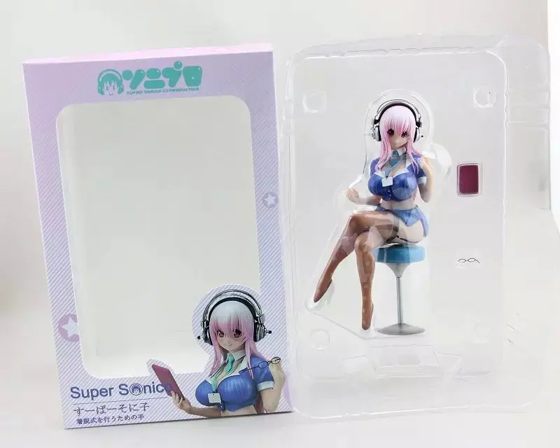 

Hot 20cm Super SONICO Action Figure OL Cosplay Super Sonic Swimsuit Sexy PVC Anime Figure Bikini Sexy Girl Action Figure