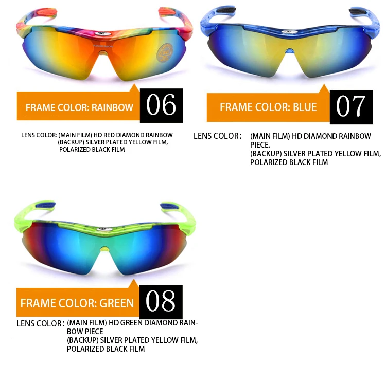 Поляризованный Велоспорт очки солнцезащитные очки ночного видения горный велосипед очки 3 объектива UV400 велосипедов очки Солнцезащитные