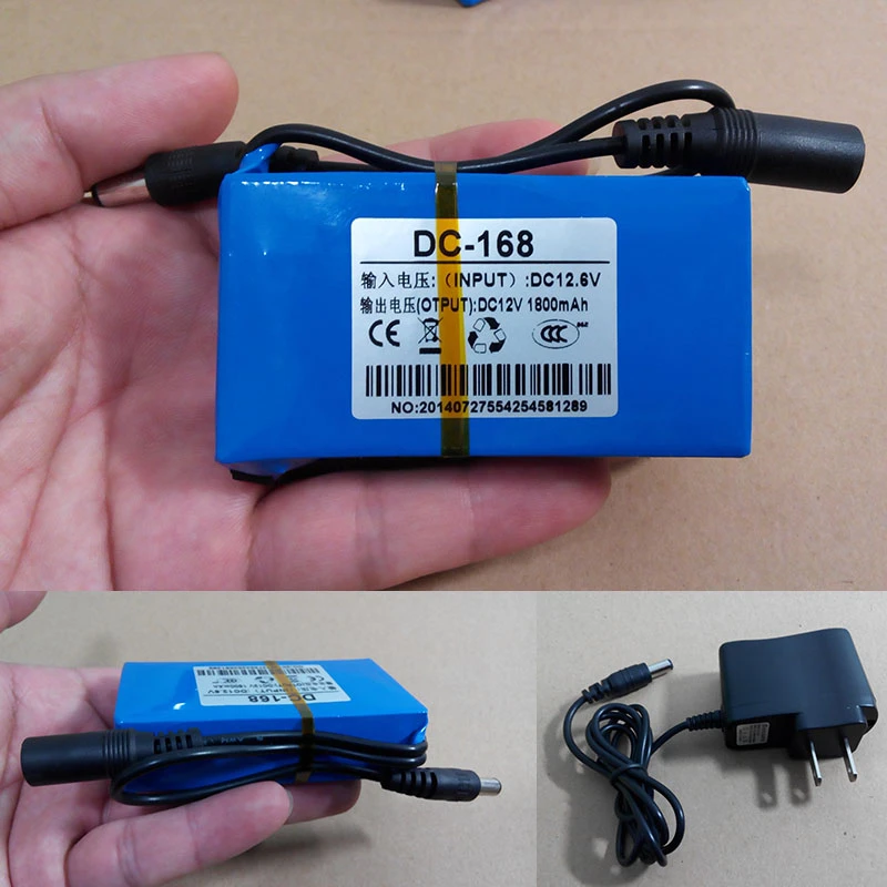 Mini batería portátil de iones de litio, cc 12v, paquete súper recargable con enchufe calidad|Baterías recargables| - AliExpress