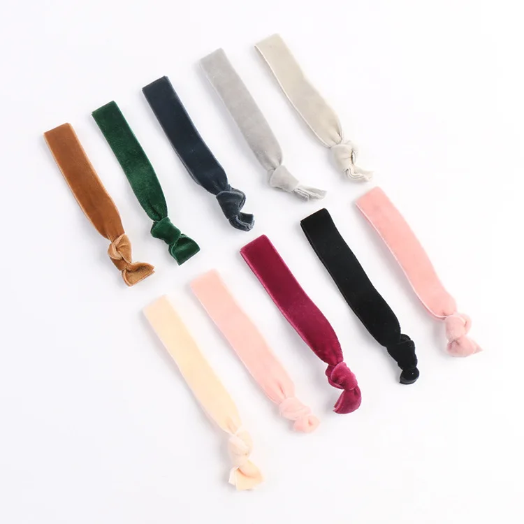 50 ярдов 1 см Хорошее качество бархат эластичная лента эластичный велюр лента тесьма 14 цветов для волос галстук подарочная упаковка вечерние украшения