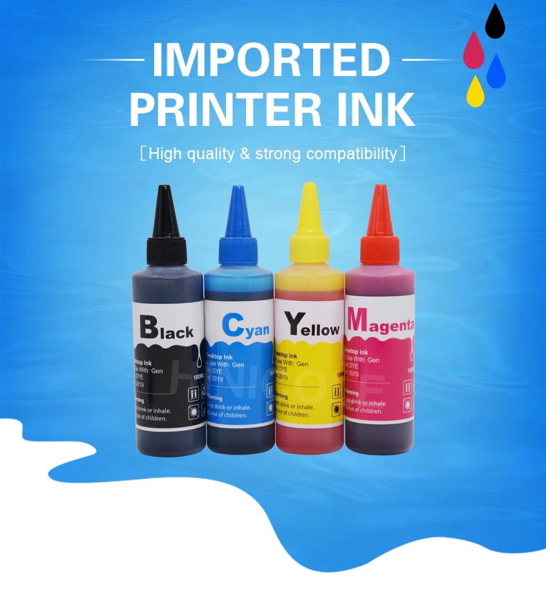 100ml Ink Refill Kit For HP 21 22 301 302 304 121 122 123 650 652 300 140 141 350 351 343 338 XL Cartridge Printer Dye Ink