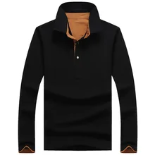 Одноцветная Мужская рубашка поло, высокое качество, мужская хлопковая крутая летняя рубашка с длинными рукавами, Азиатский Размер, M-4XL; YA279