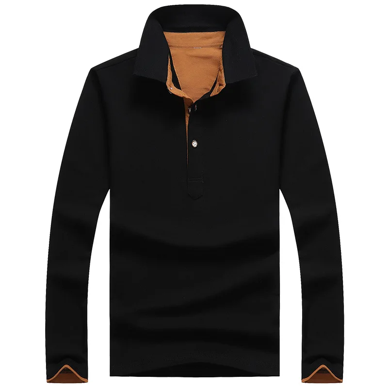 

Solid Color Men's Polo Shirt High Quality Men's Cotton Long-Sleeved Cool Summer Shirt Asia Size M-4XL;YA279