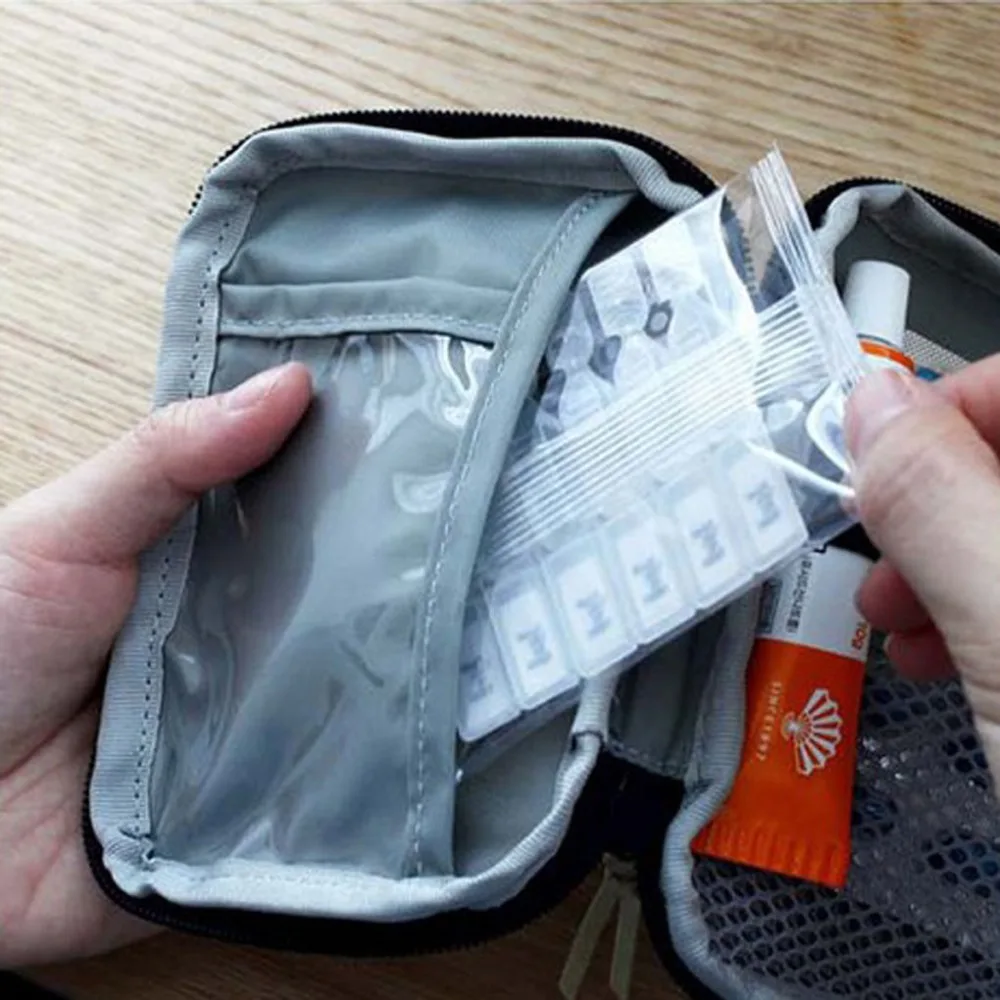 Портативный скорой помощи медицина сумка Открытый Travel kit пустой мешок Pill выживания