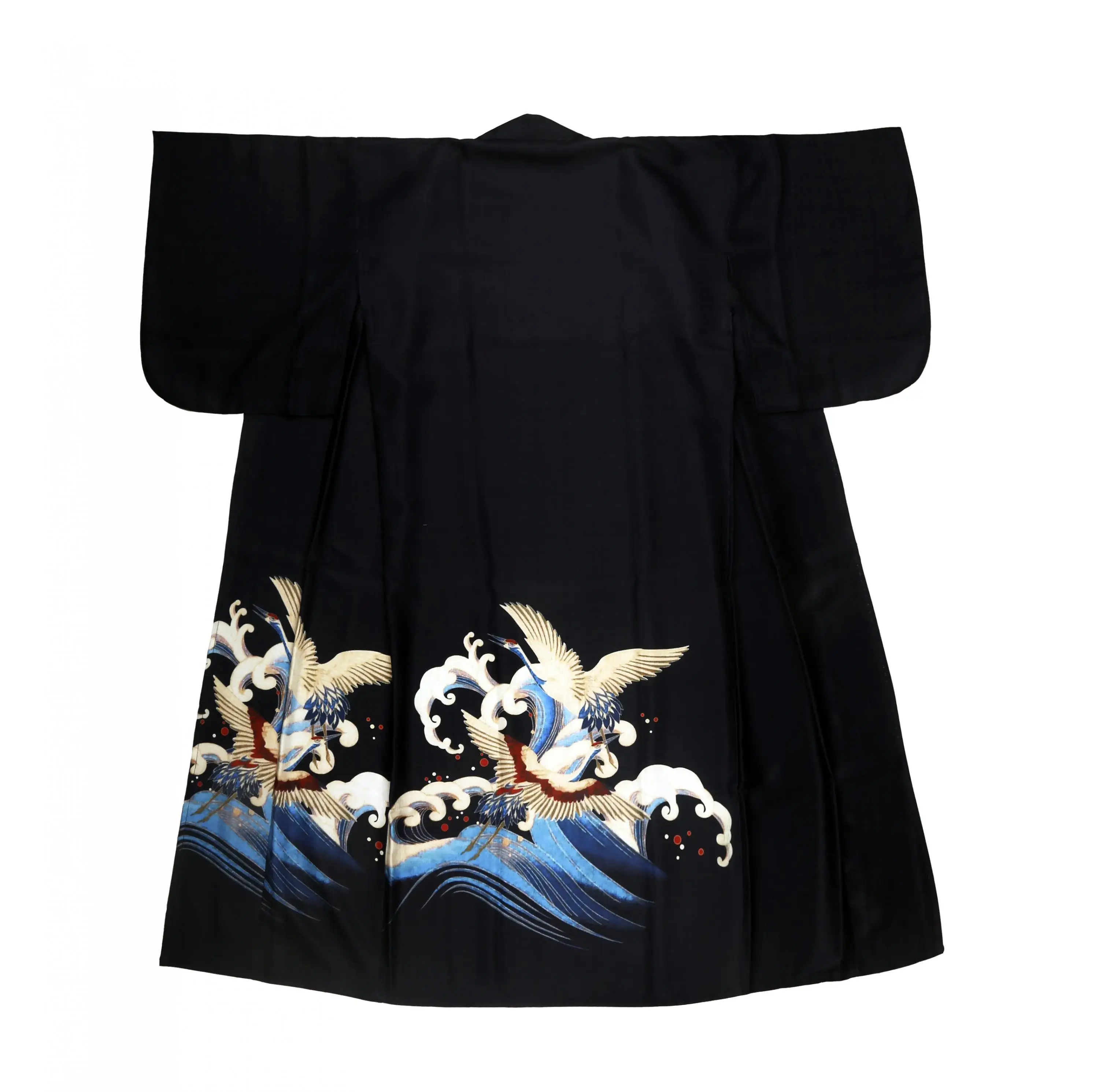 

Vintage Traditional Yukata With Obi Classic Animals Kimono Long Robe Stage Performance Clothes Japanese Style Cospaly Costumes