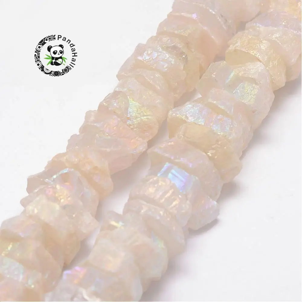 

Plated Natural CrystalAgate Beads Strands, Druzy Geode AgateStone, Flat Round, AB Color Plated, 15~35x6~12mm, Hole: 2mm; about